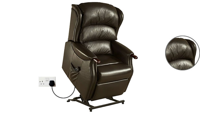 Celebrity Furniture Westbury Leather Dual Motor Riser Recliner with Headrest